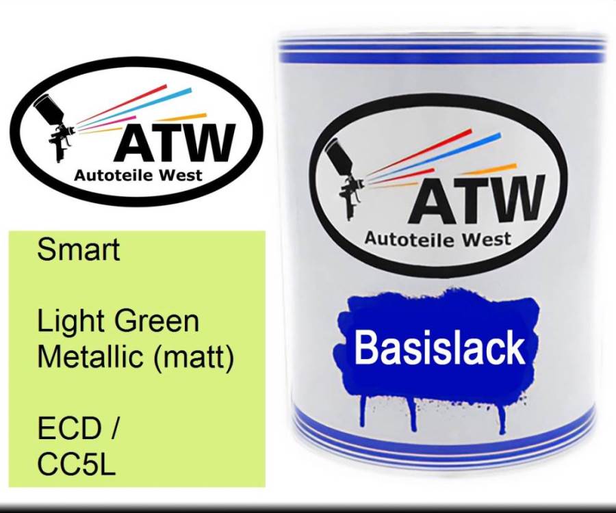 Smart, Light Green Metallic (matt), ECD / CC5L: 1L Lackdose, von ATW Autoteile West.